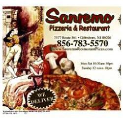 Sanremo Pizzeria & Ristorante - Gibbsboro, NJ 08026 - (856)783-5570 | ShowMeLocal.com