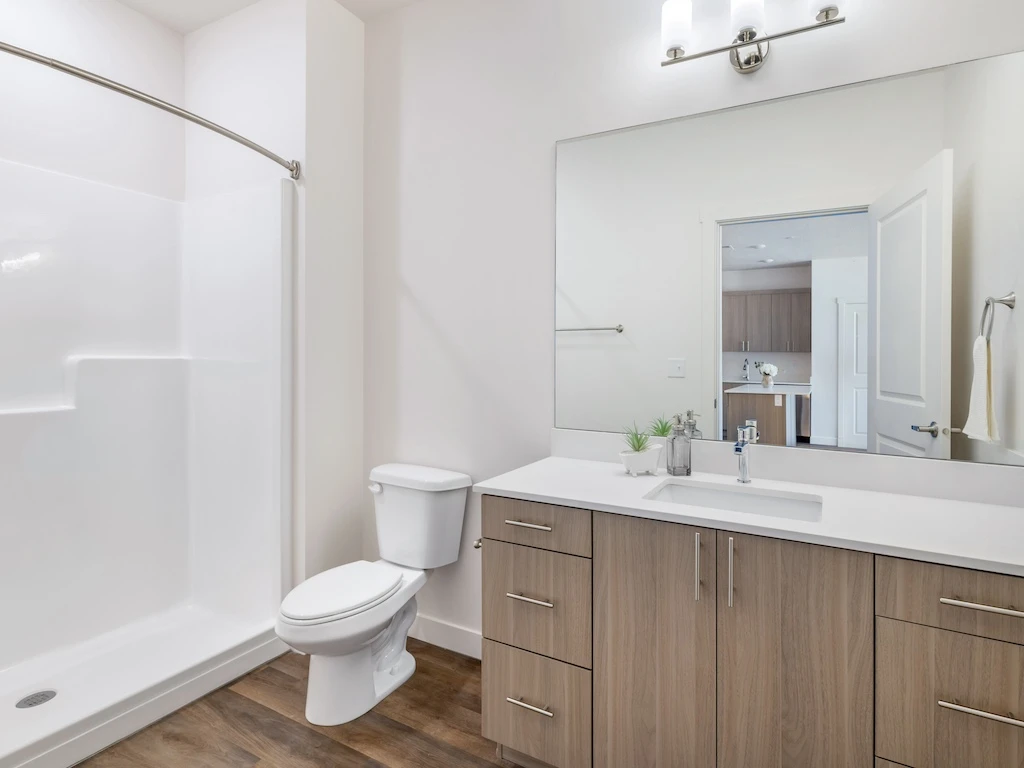 Bathroom at Retreat at Homestead Apartments in Logan, UT