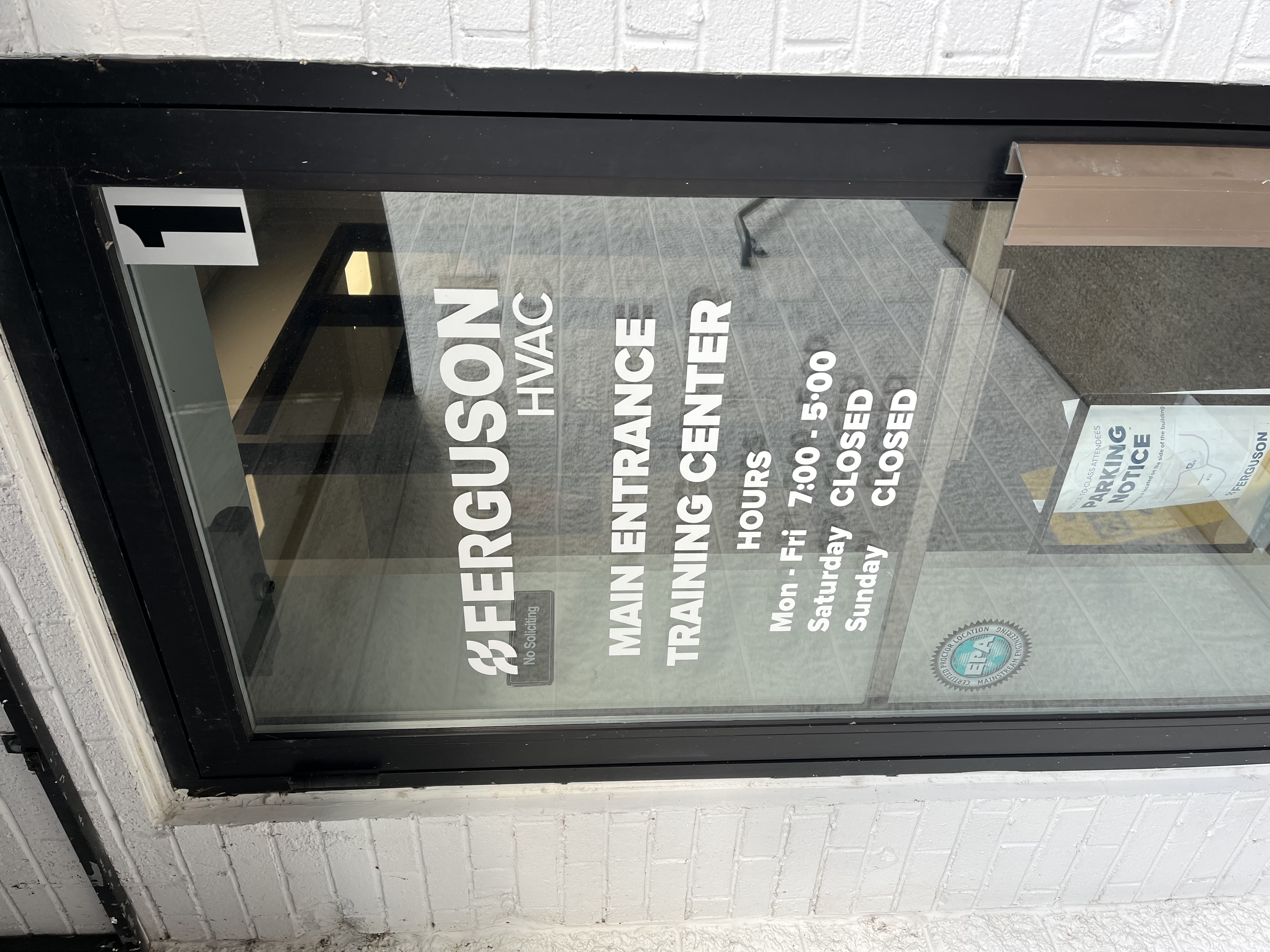 Ferguson HVAC Signage on Door 