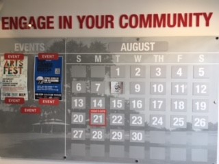 First United Bank - Sherman Heritage Parkway - interior community calendar
