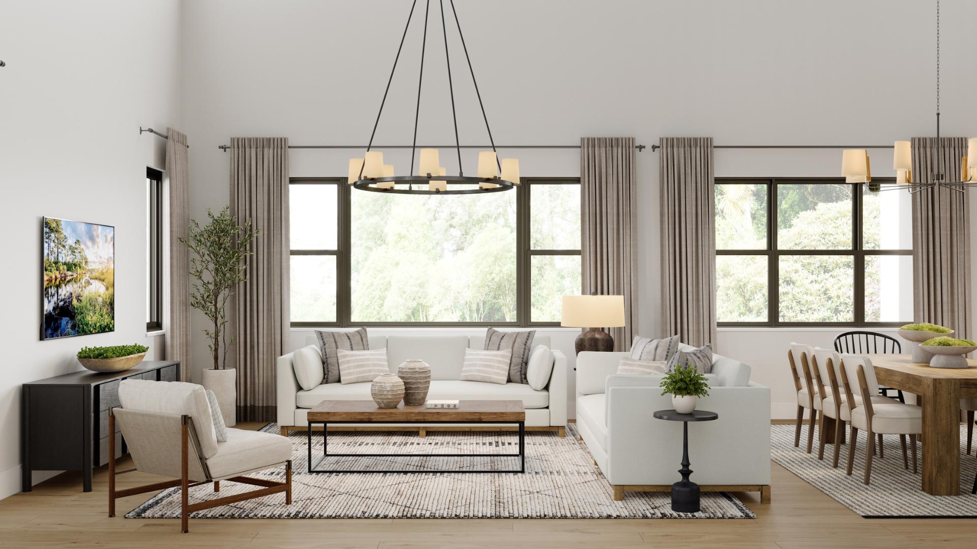 Open-concept great rooms with seamless access to kitchens and outdoor living spaces