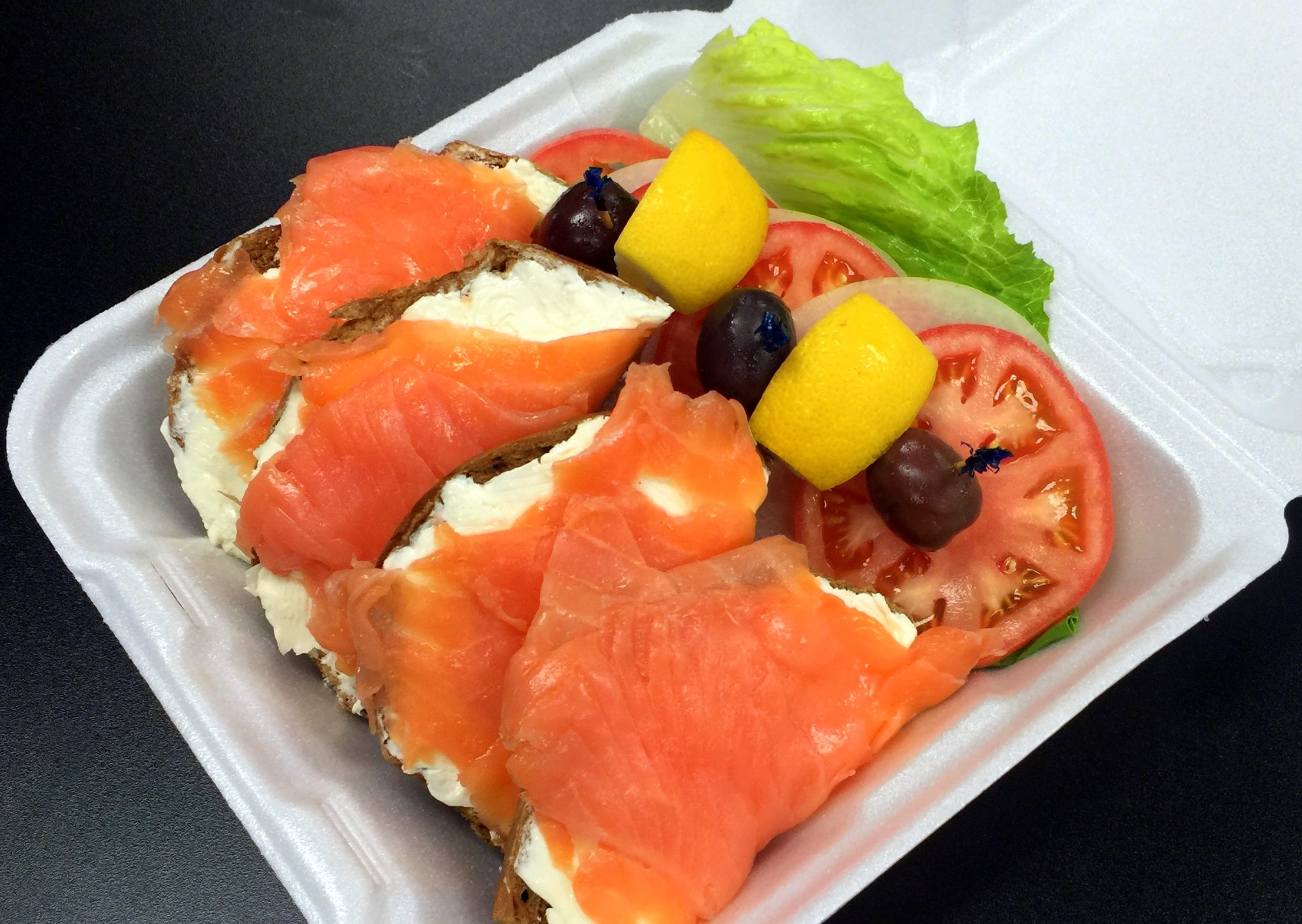 mmmm, lox on a bagel with cream cheese