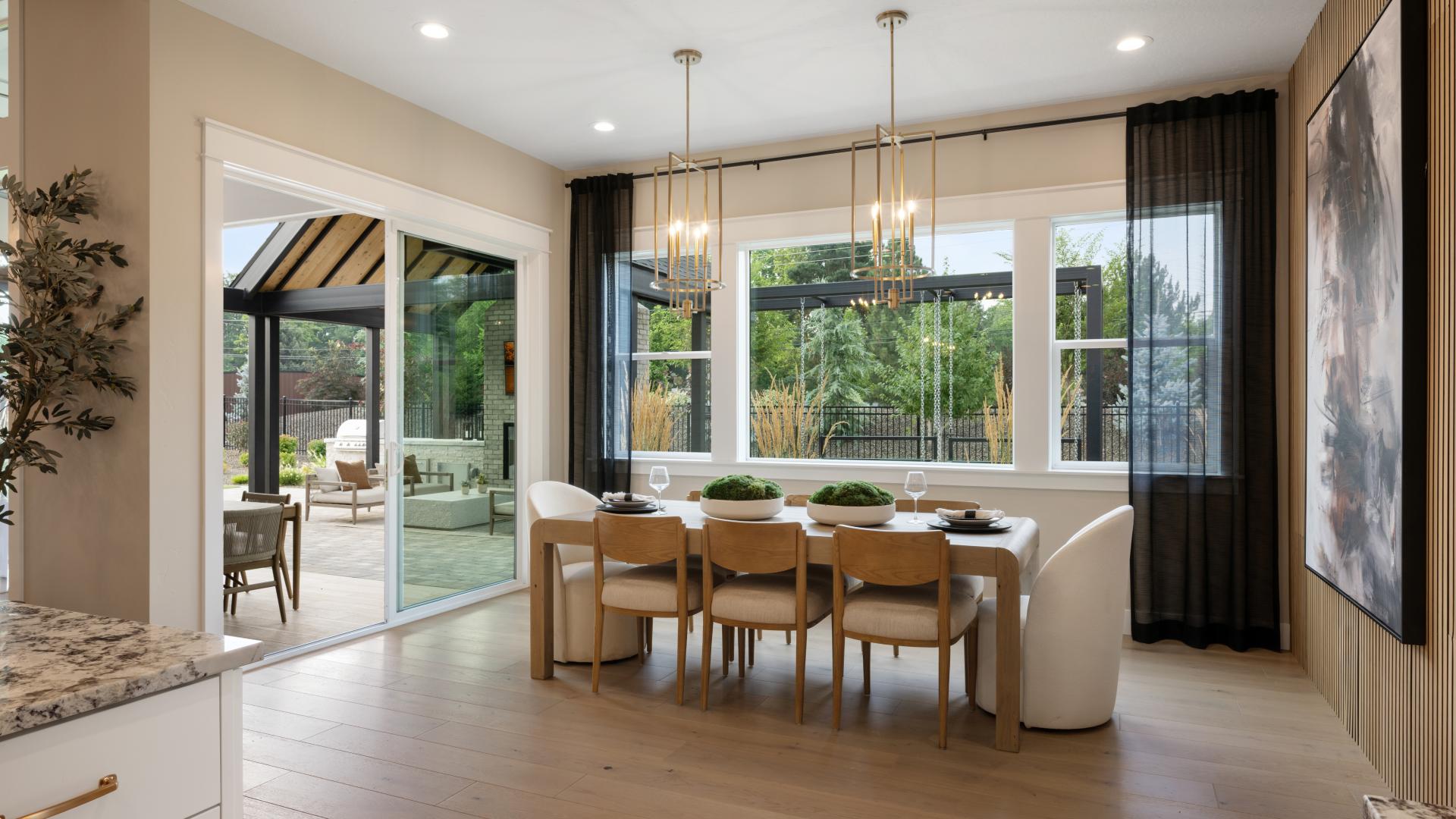 Light and open dining spaces 