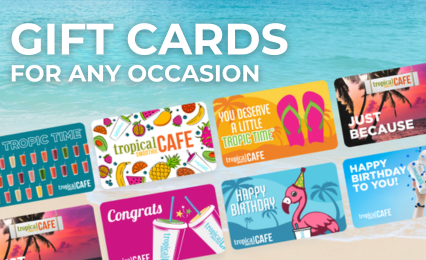Image of digital gift cards at Tropical Smoothie Cafe.
