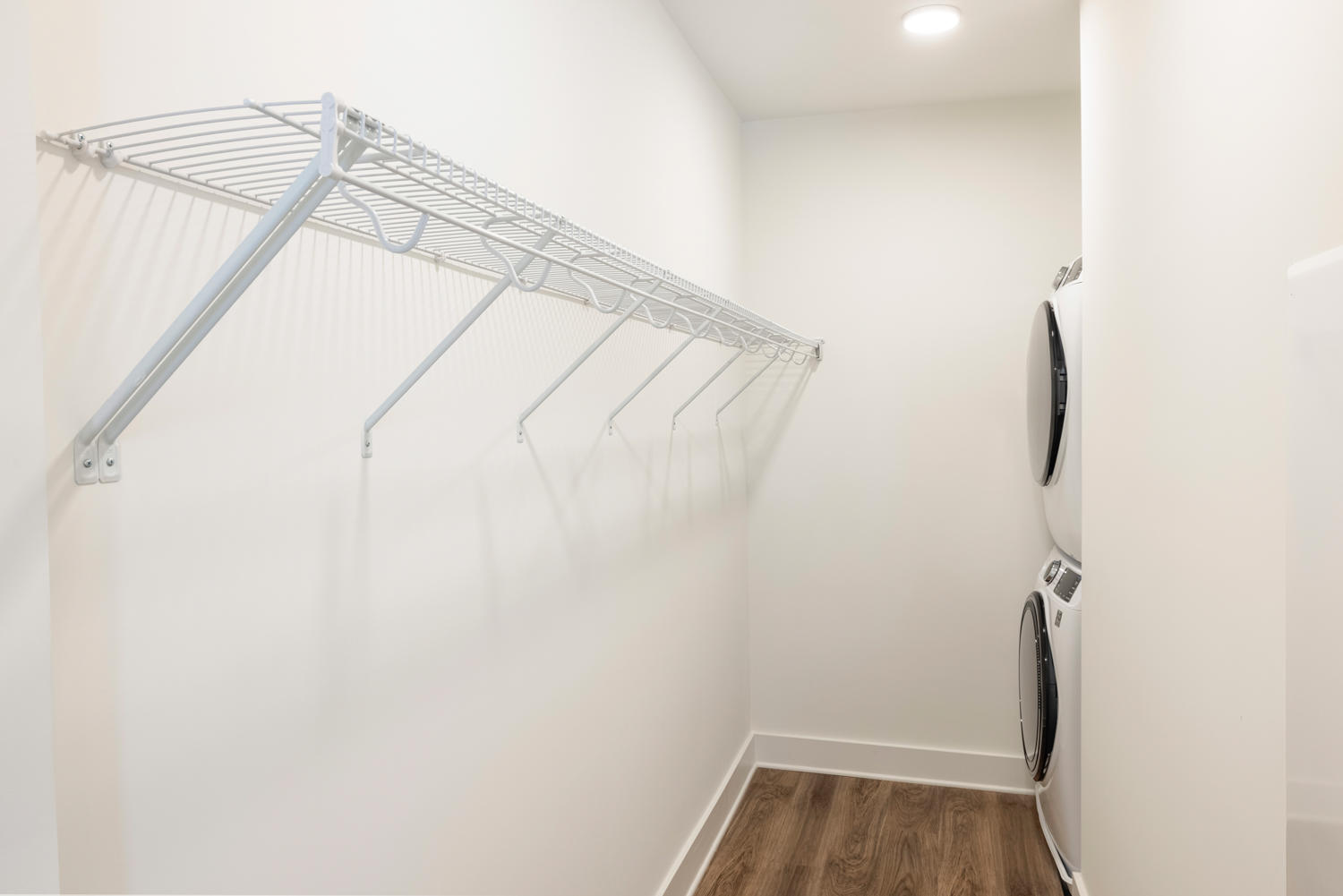 Walk-in closets provide plenty of room to keep your wardrobe organized.