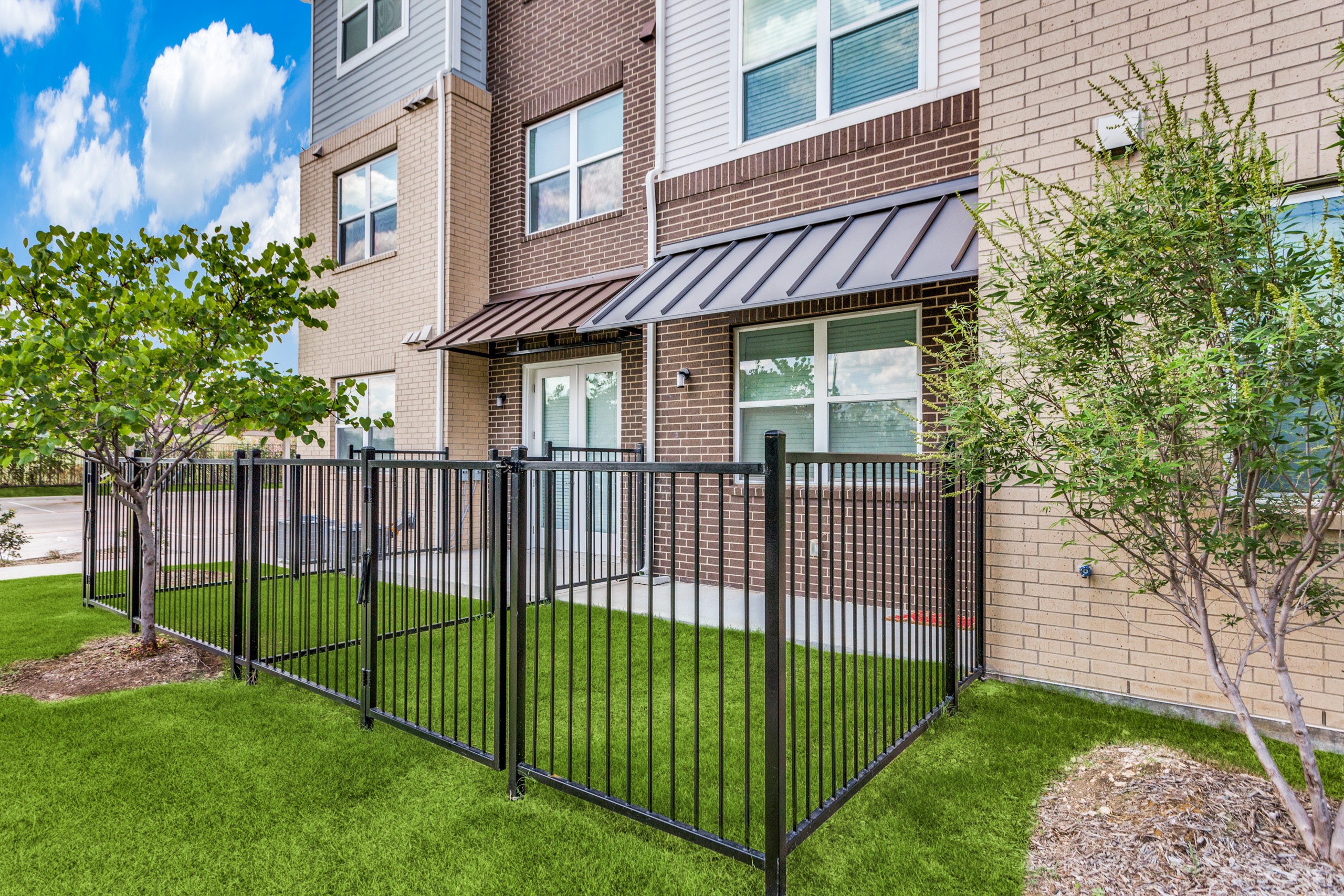 Patio and a privacy fence