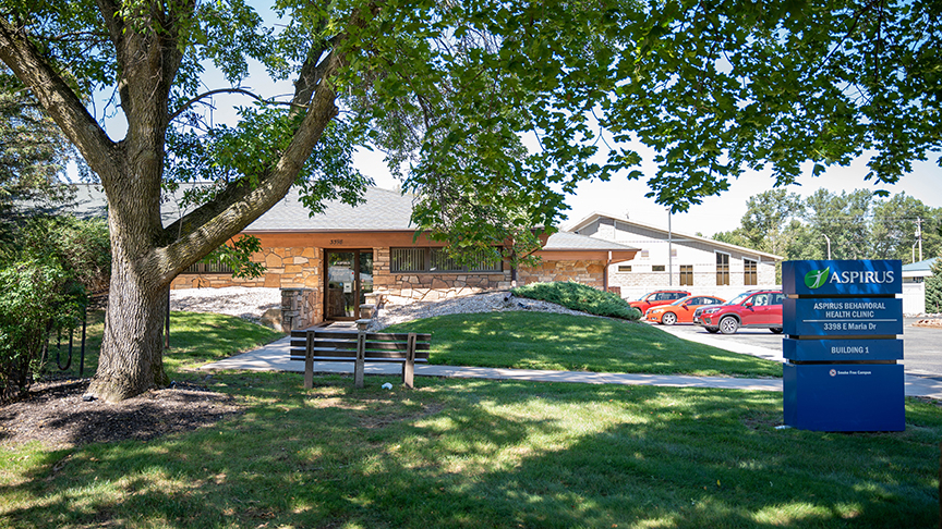 exterior photo of Aspirus Behavioral Health Clinic on E Maria Drive in Stevens Point