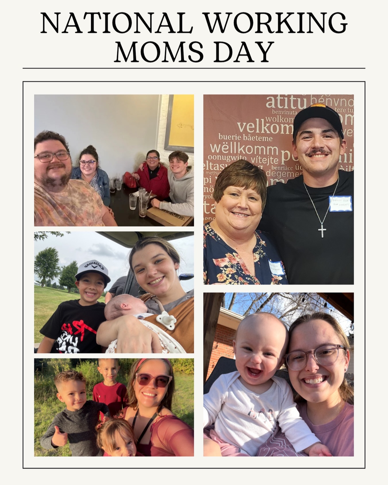 Happy National Working Moms Day! Thank you for the heart, care, and hard work you bring to our team and your families. We&rsquo;re so lucky to have you!