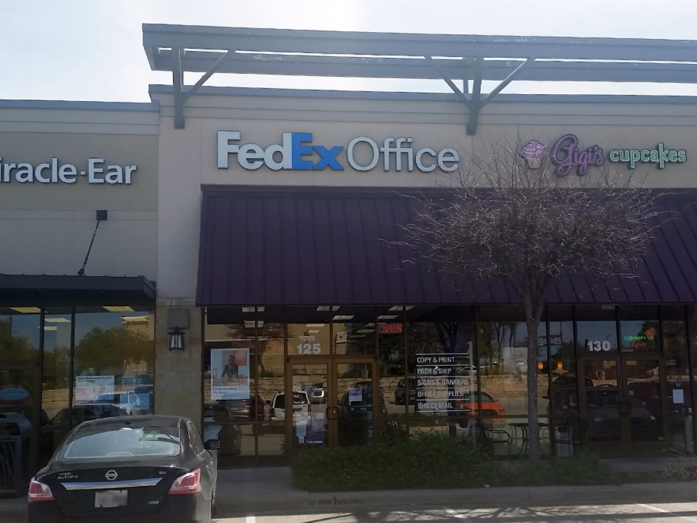 Exterior photo of FedEx Office location at 1013 W University Ave\t Print quickly and easily in the self-service area at the FedEx Office location 1013 W University Ave from email, USB, or the cloud\t FedEx Office Print & Go near 1013 W University Ave\t Shipping boxes and packing services available at FedEx Office 1013 W University Ave\t Get banners, signs, posters and prints at FedEx Office 1013 W University Ave\t Full service printing and packing at FedEx Office 1013 W University Ave\t Drop off FedEx packages near 1013 W University Ave\t FedEx shipping near 1013 W University Ave