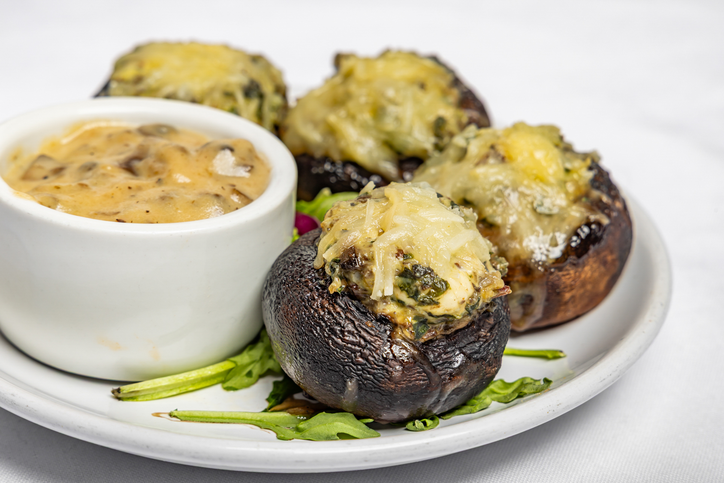 Savory mushrooms filled with a rich, seasoned stuffing and baked until perfectly tender.