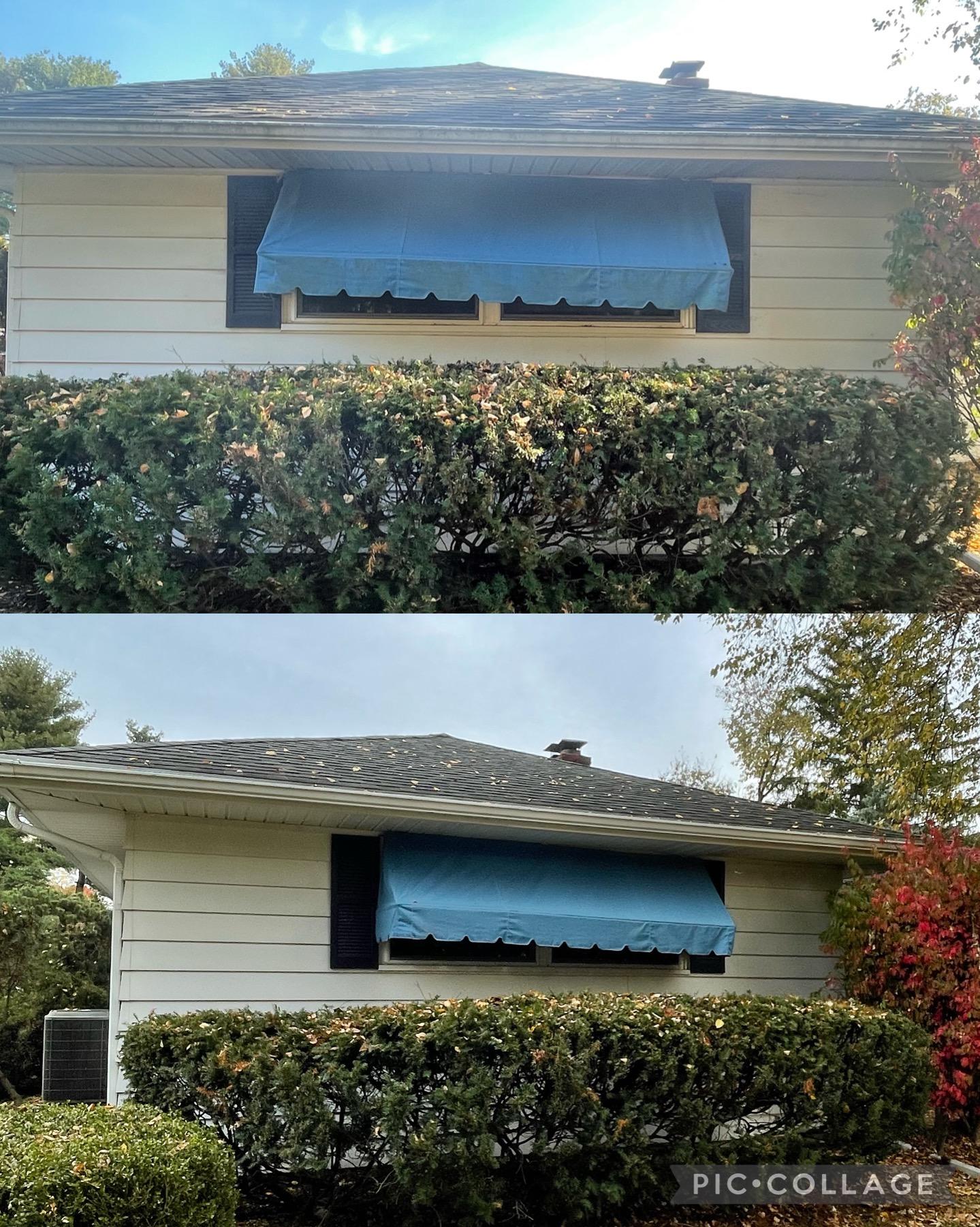 We got this clients house washed, gutters cleaned and gutter guards to protect their gutters from any heavy debris.