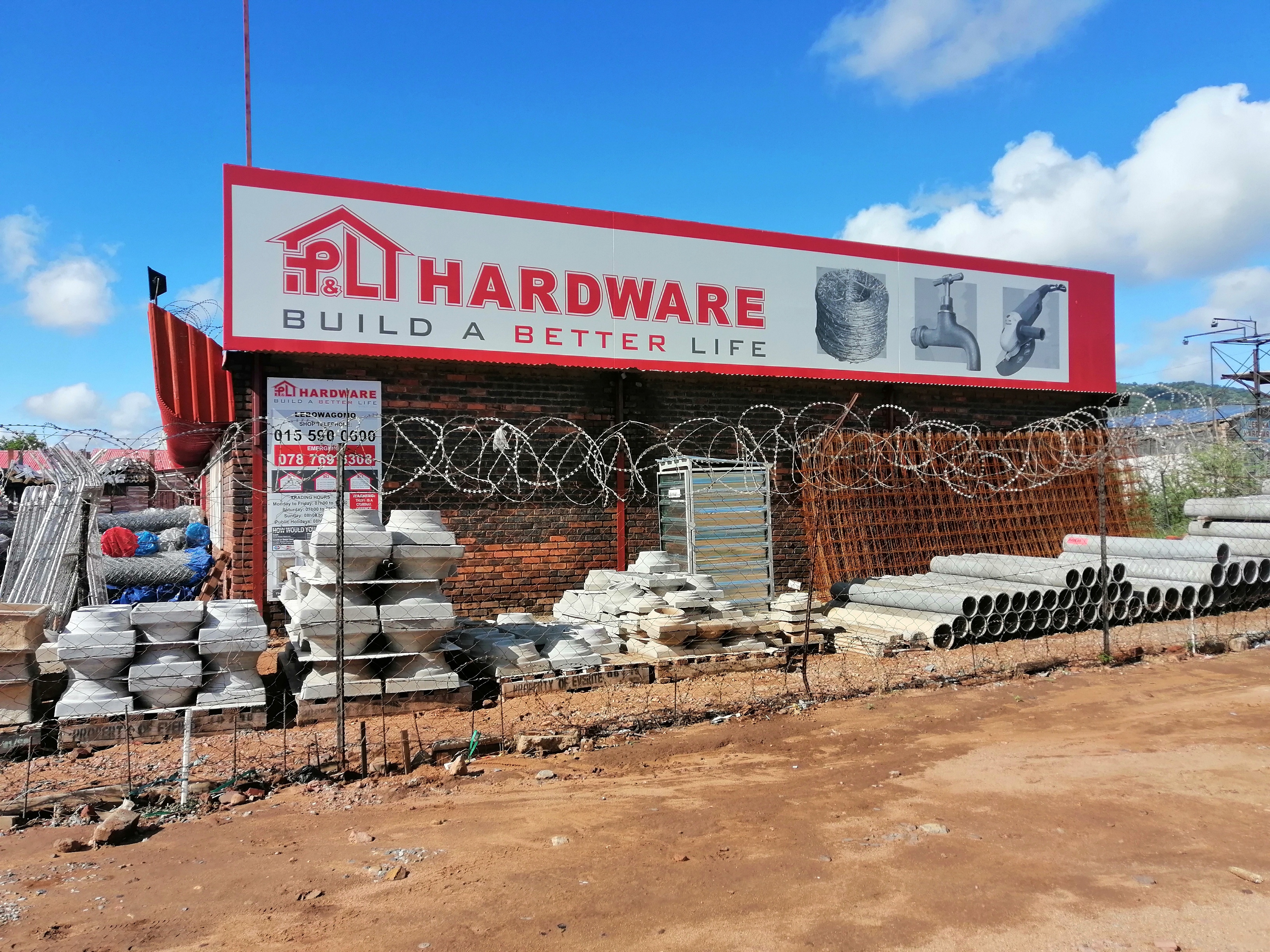 P&L Hardware BUILDING MATERIAL ( GENERAL), HARDWARE (RETAIL), COVERING (ROOFING), SUPPLIES FOR