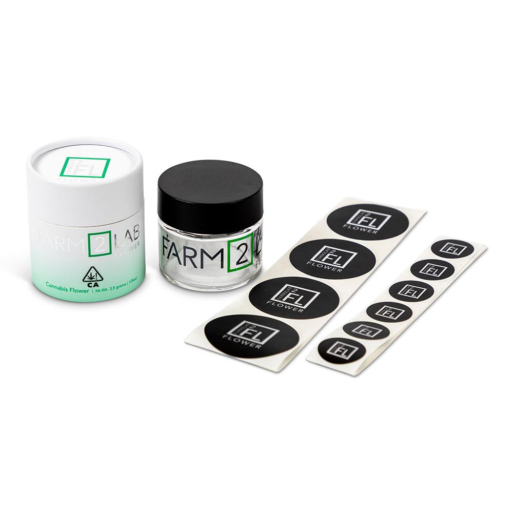 Jars, tins and labels for Farm2Lab. Custom packaging by PLC Print.