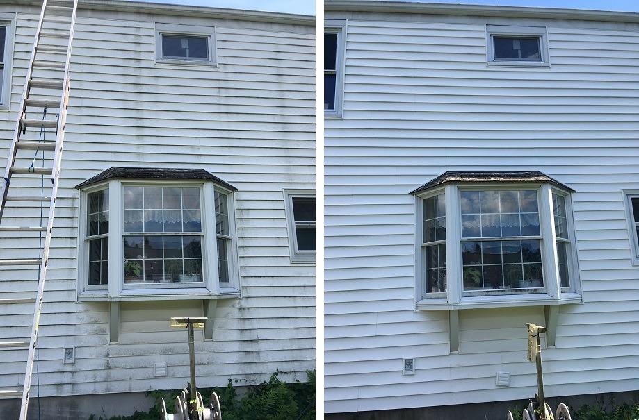 Before and After - See the Difference! Connecticut Soft Wash, a division of Fox Hill Landscaping LLC South Windsor (860)610-0006