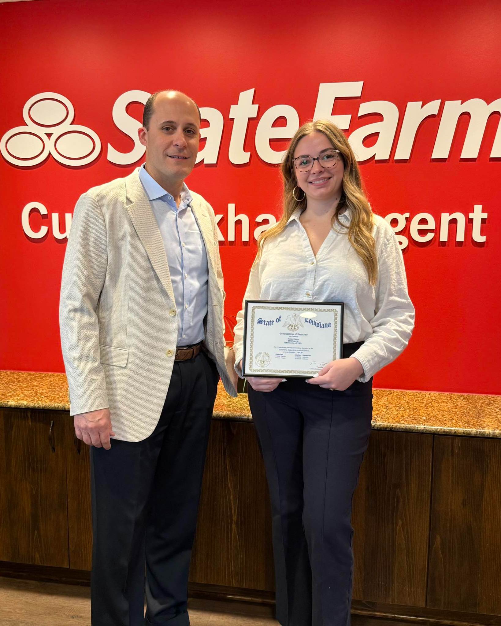 Congratulations to our newest licensed team member, Madison!