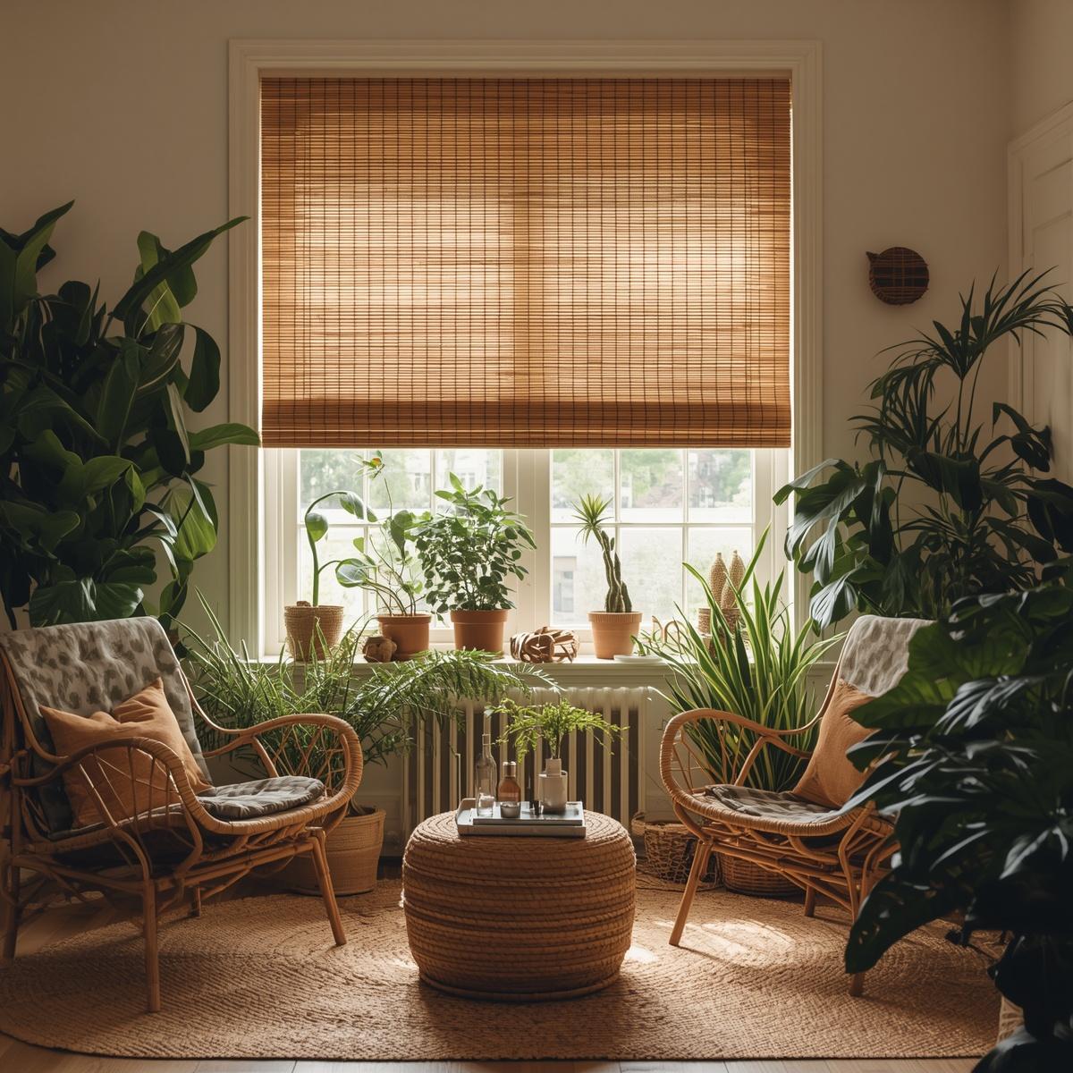 ????Bring the outdoors in! Crafted from natural, renewable materials like bamboo, jute, and grasses, our woven wood shades add warmth and texture to any room. Eco-friendly style that feels as good as it looks. Discover your perfect natural look.