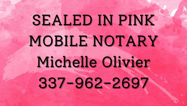 Images Sealed In Pink Mobile Notary