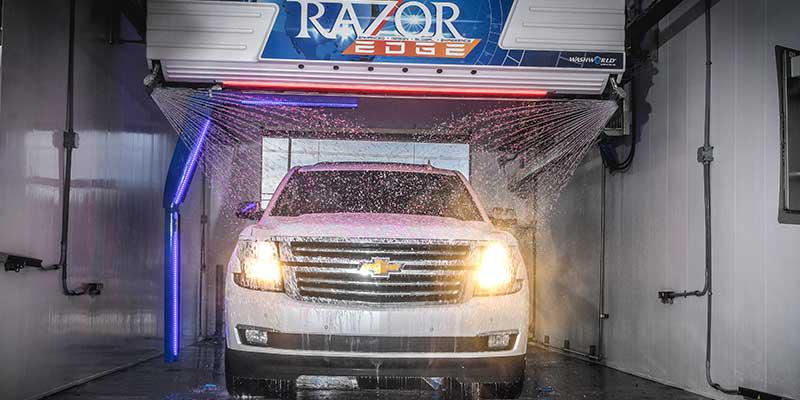 Get a powerful clean with a touch-free car wash.