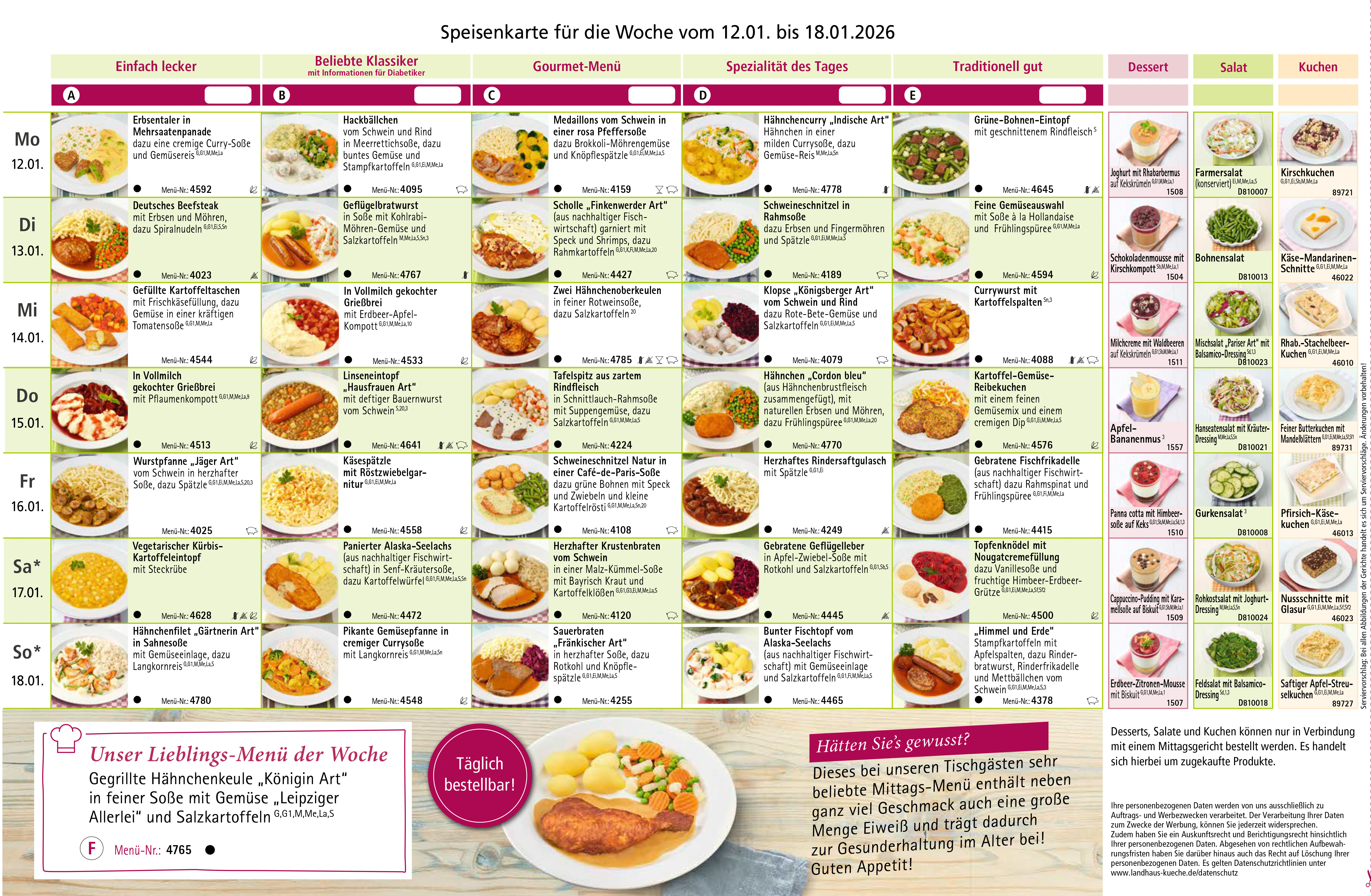 Landhausküche. Essen auf Rädern von apetito. in Kiel