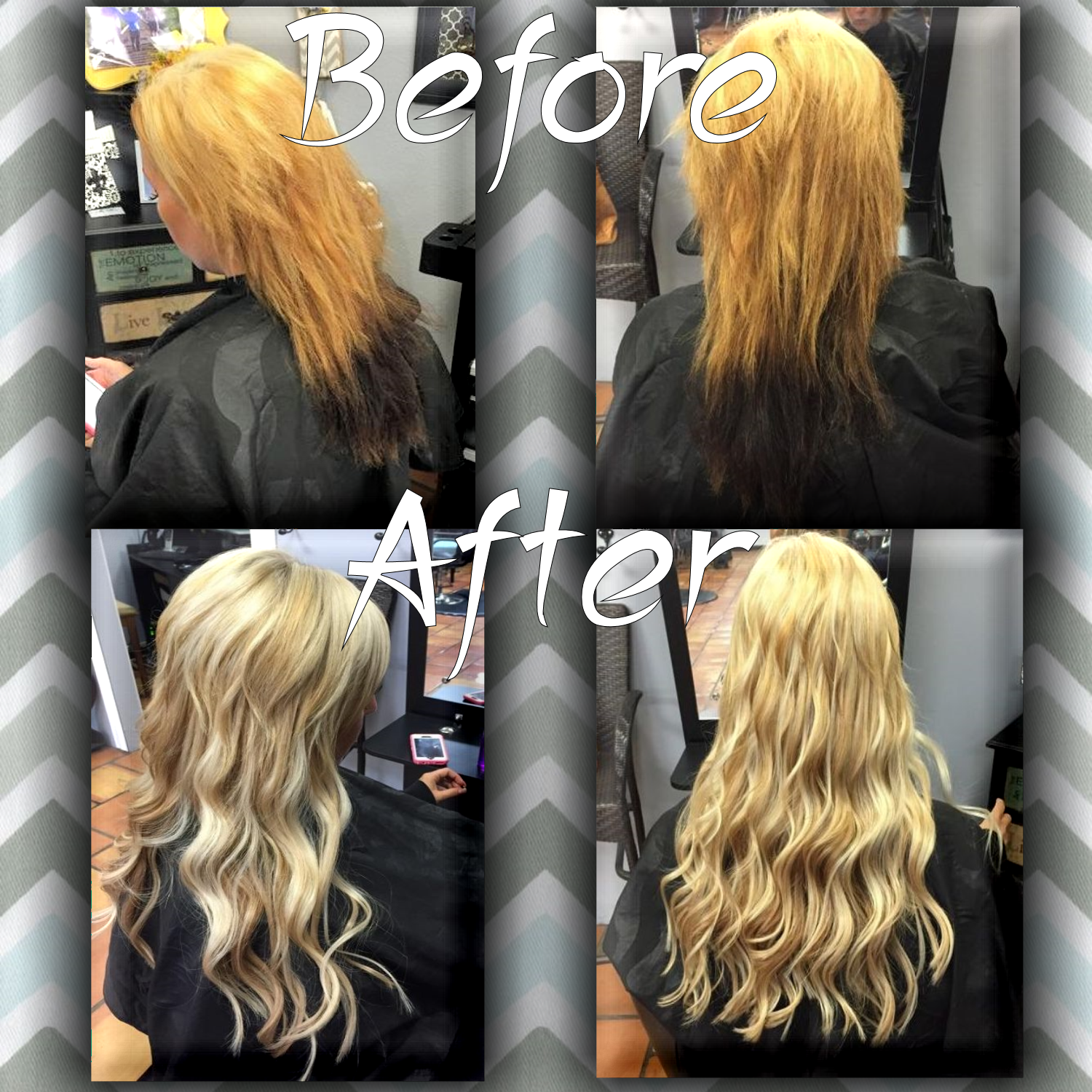 More Hair Extension Before and Afters!!!! www.lafoisalon.com   lafoisalon   hairsalonslubbock  hairextensionslubbock