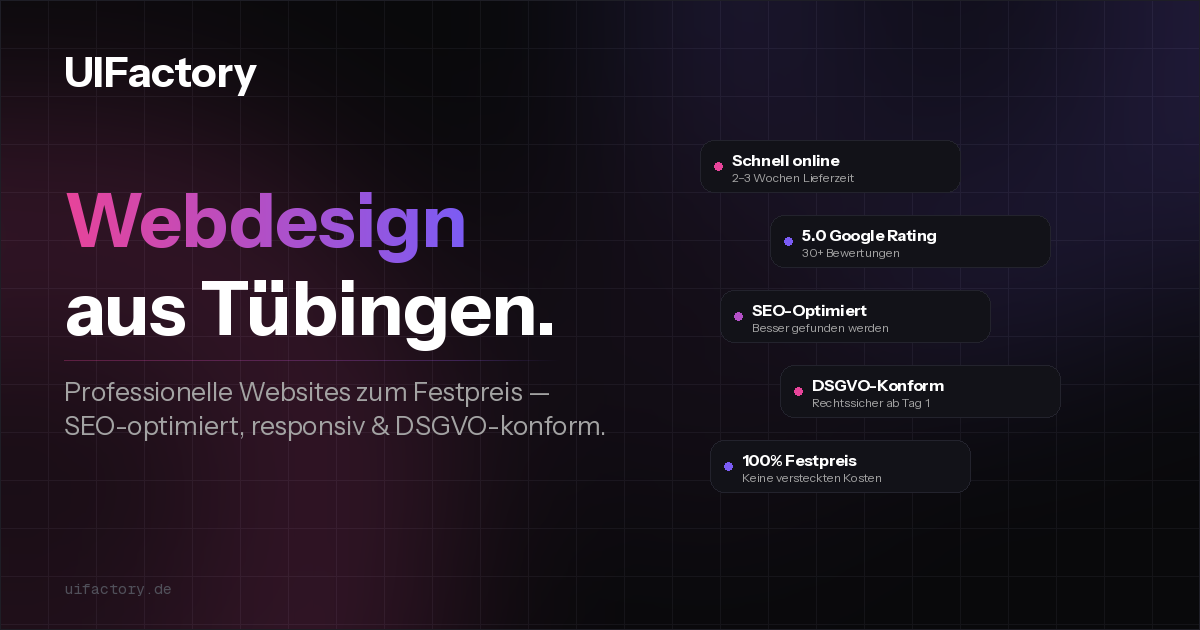 Bild 1 UIFactory | Webdesign Tübingen in Dettenhausen
