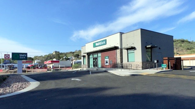 Photo of the WaFd Bank Branch location in Globe, Arizona. Located at 996 N. Broad Street, Globe, AZ 85501