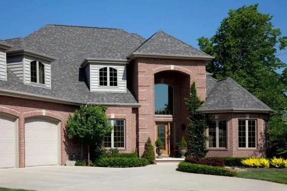 Custom home representing residential new construction electrical wiring.