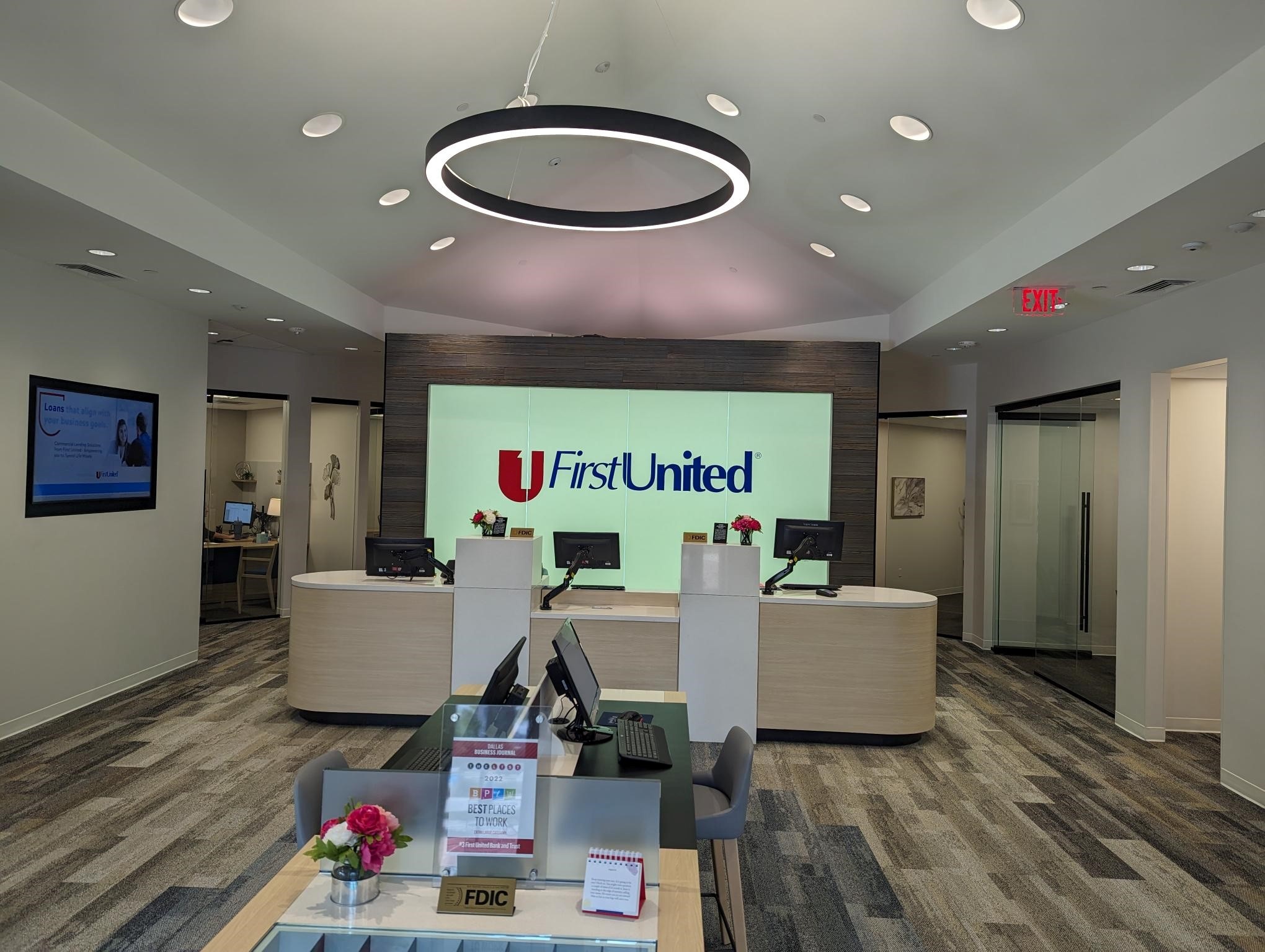 First United Bank - Prosper - interior lobby