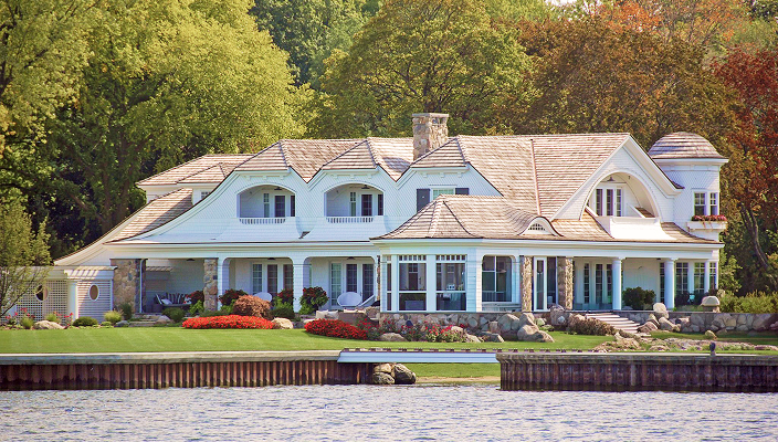 A large, luxury cottage.