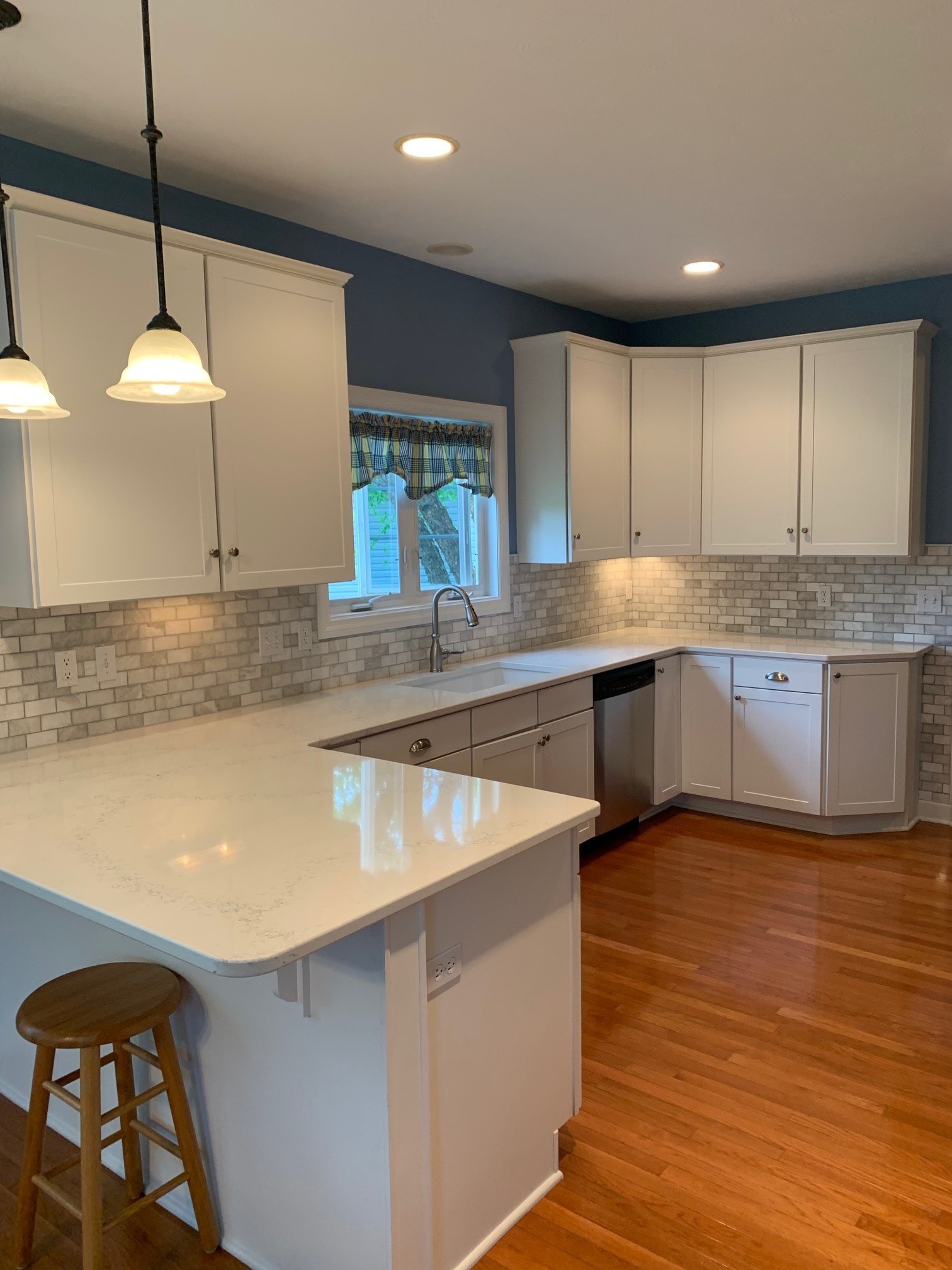 We remodel, redesign or build new! We feature American made Cambria countertops but we can build or remodel any necessary elements to make your kitchen exactly how you want it.