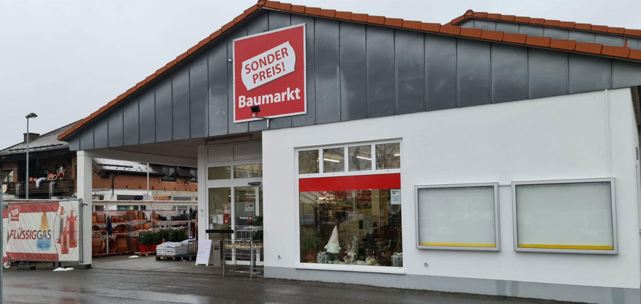 Außenansicht Sonderpreis Baumarkt, Buchenweg 2 in Weitramsdorf