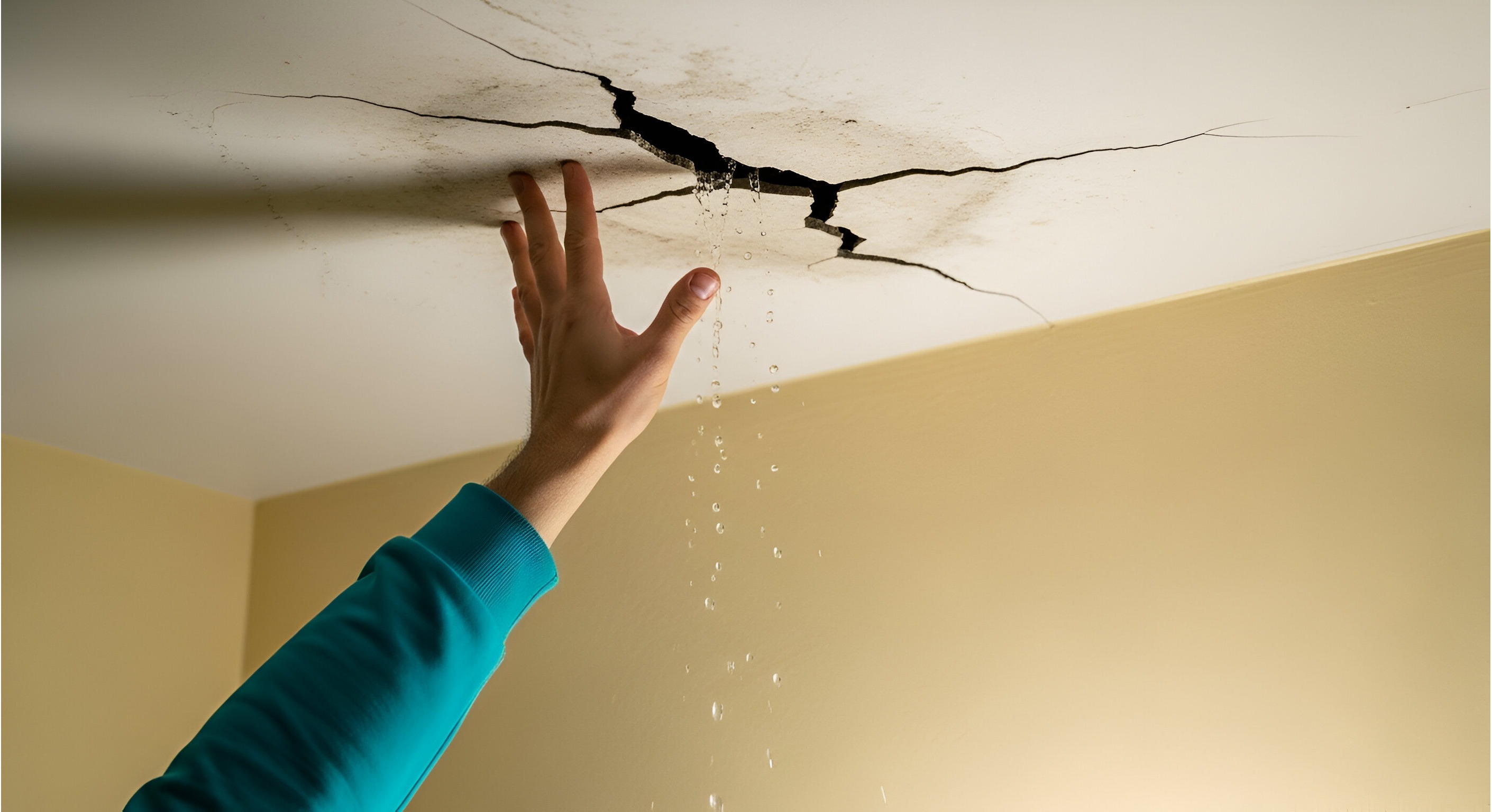 ceiling water damage restoration