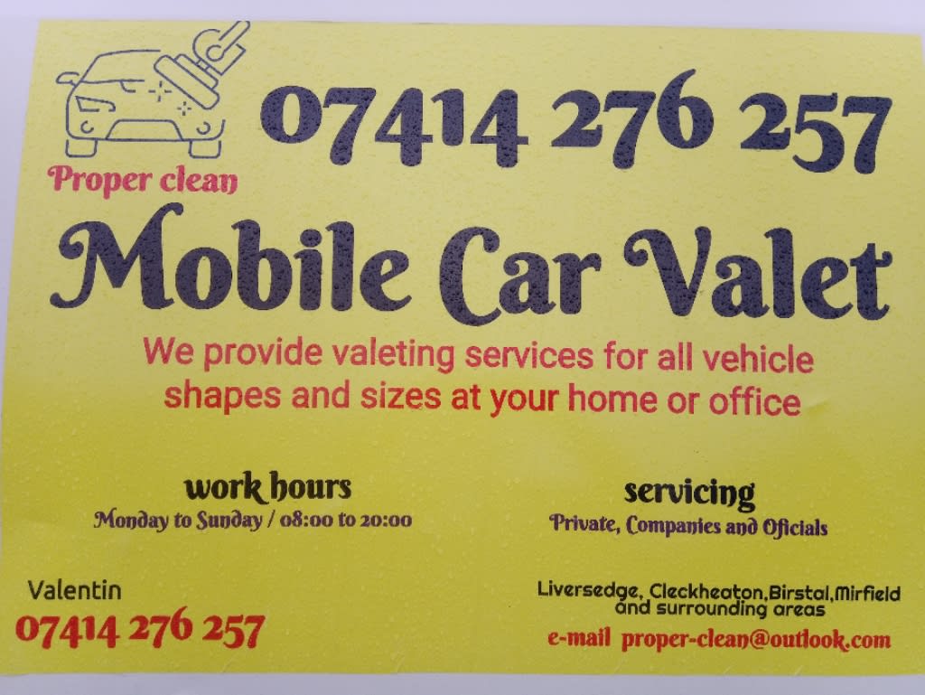 Val - Mobile Car Valet Liversedge 07414 276257