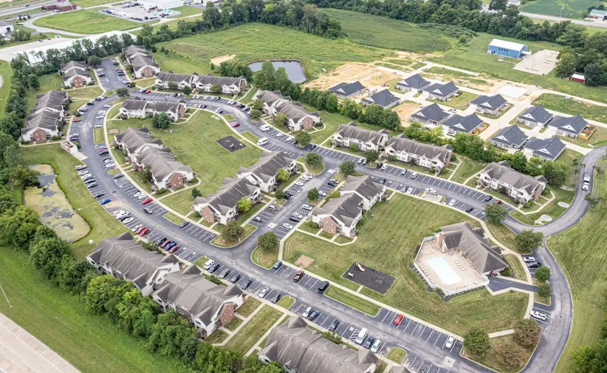aerial view of The Westcott 