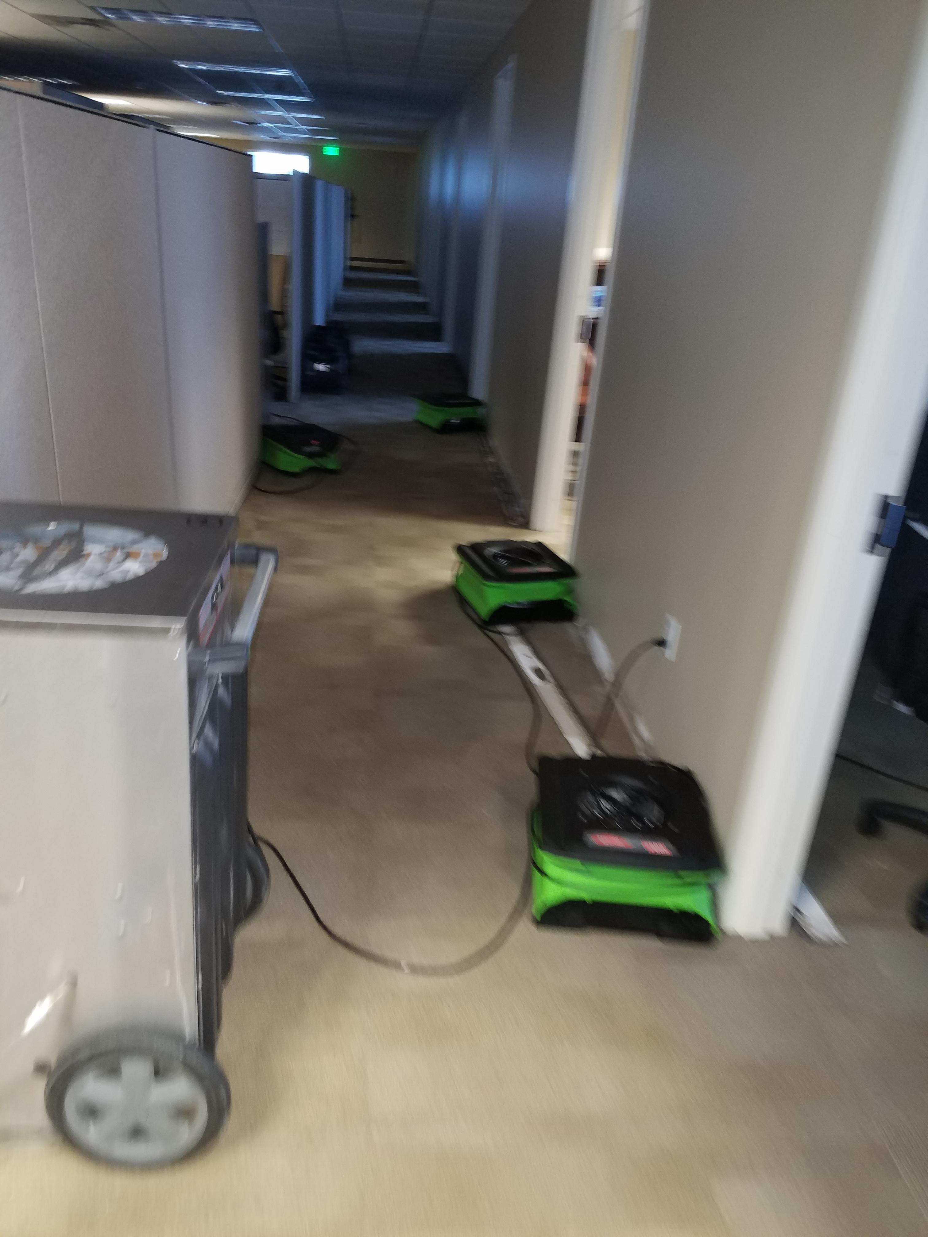 Got the SERVPRO equipment up and running after a commercial loss.