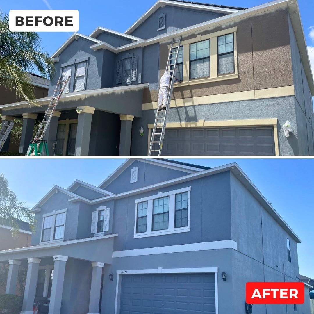 Before and after exterior project
