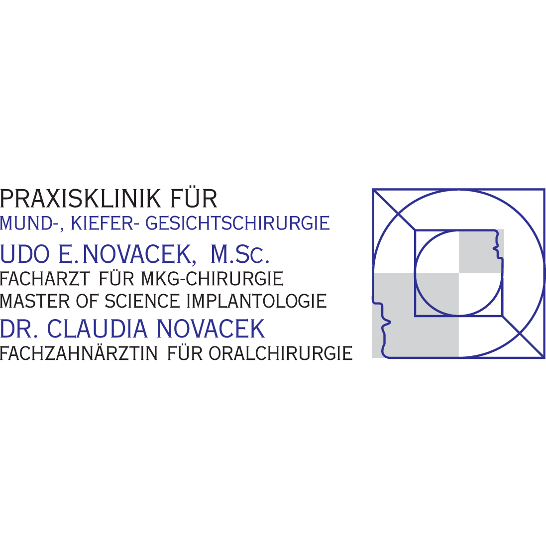 Logo Praxis für Mund-, Kiefer- und Gesichtschirurgie Dr.med. Udo E. Novacek, M.Sc. & Dr. med.dent. Claudia Novacek