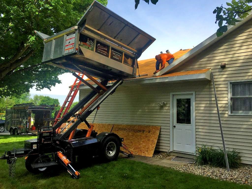 Roofing project in progress