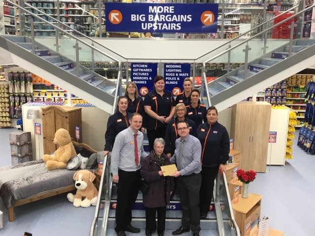 Store staff at B&M's new store in Bingley were delighted to welcome representatives from Yorkshire Rose Dyslexia, the store's chosen charity for opening day. The charity received £250 worth of B&M vouchers for taking part in B&M's special day.