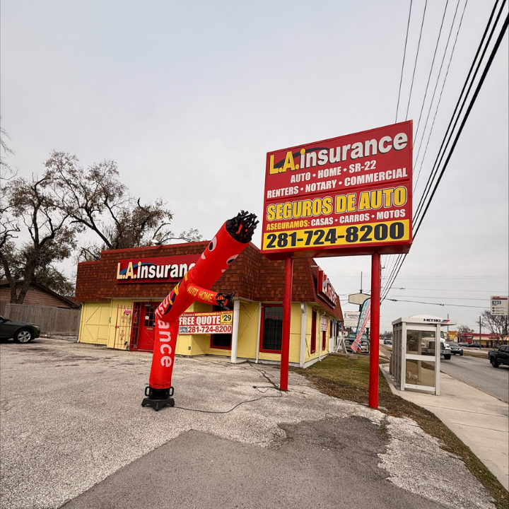 Exterior of the L.A. Insurance Agency located at 13383 Louisville St in TX