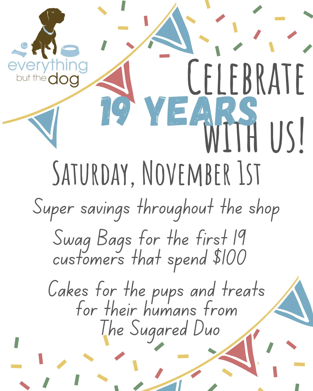 Image of Local Pet Event Celebrate and Save! We are turning 19! Nearby