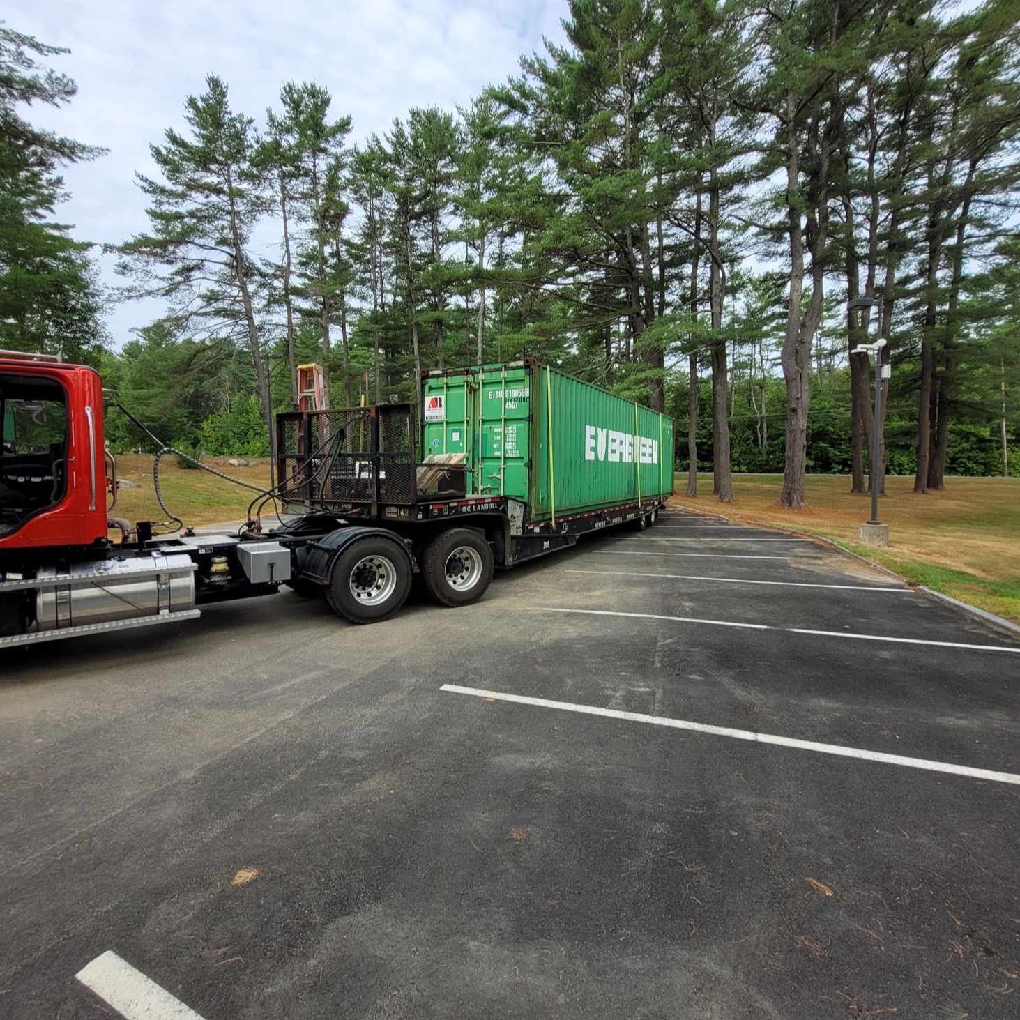 Abco Rental & Storage, Inc. recently relocated a 40-foot storage container rental to a new jobsite i 