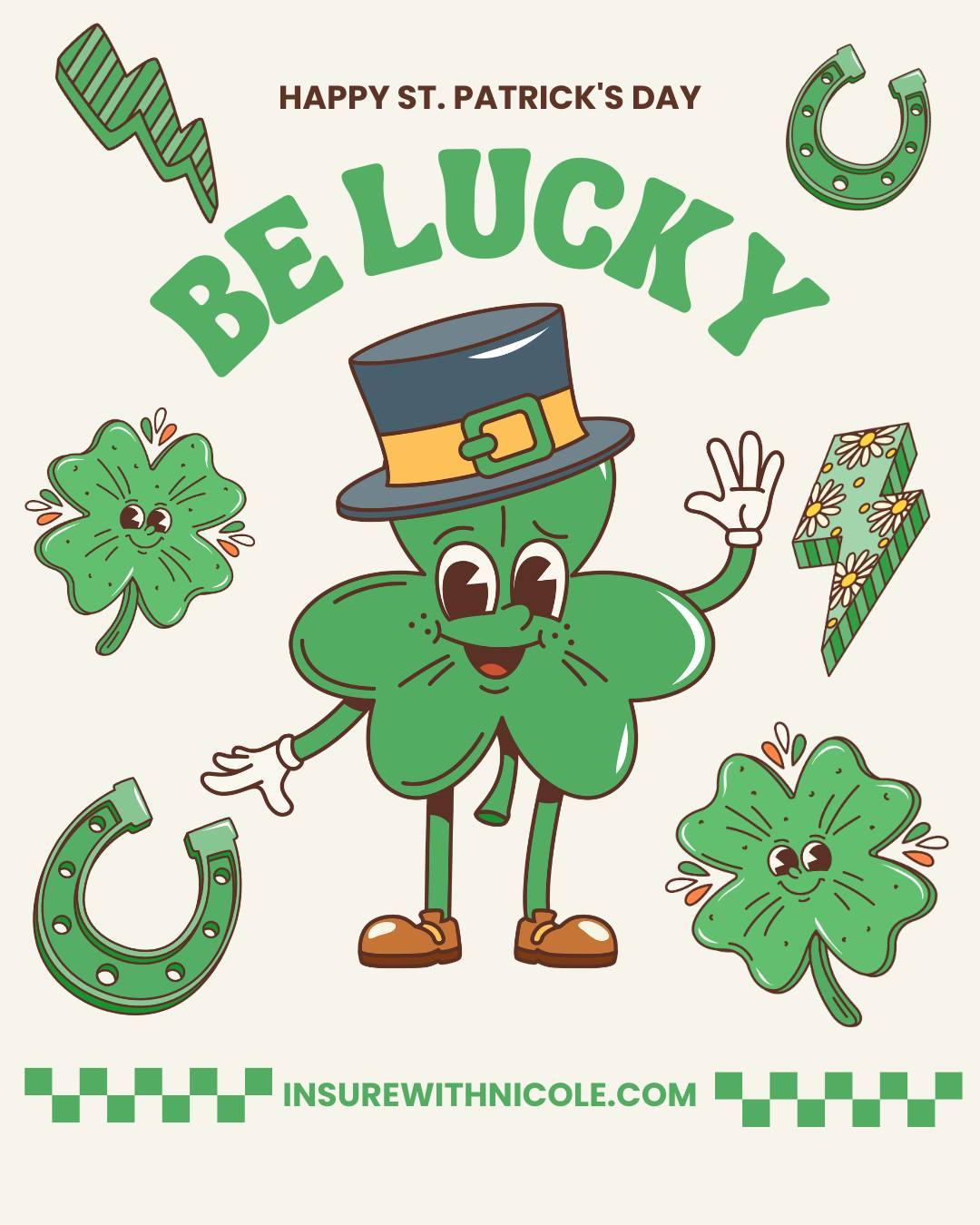 Happy St. Patrick’s Day! It’s a lucky time to check your insurance and make sure everything is in order. Call or stop by to discuss your options or request a quote. Our team is here to help.