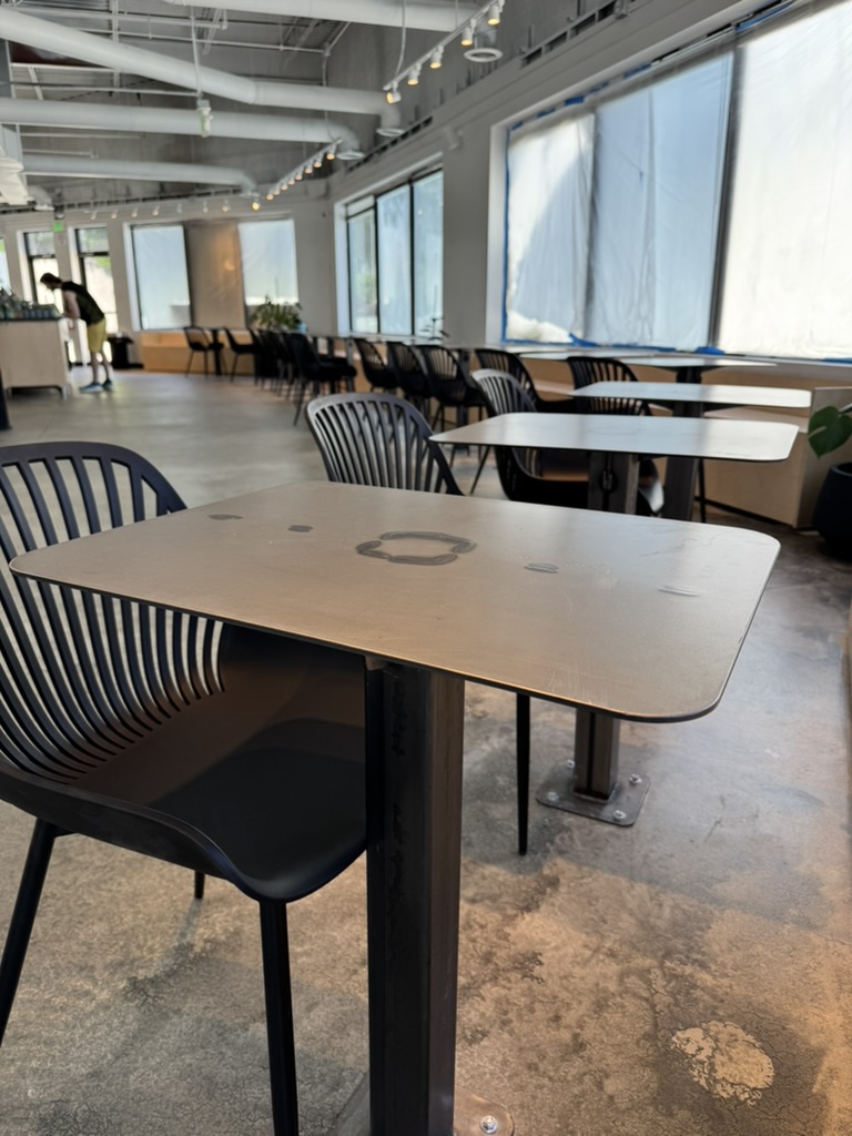 Seating in the cafe