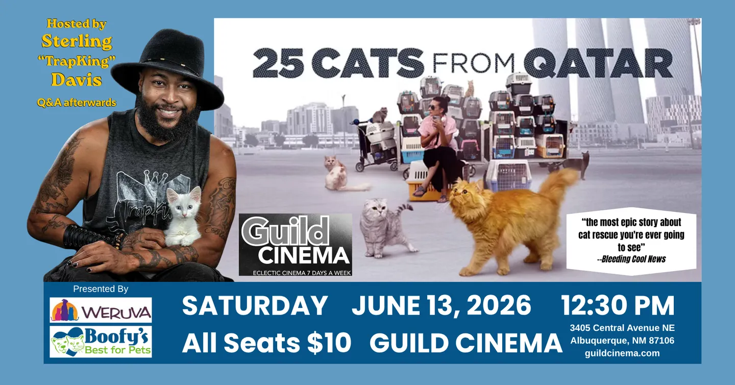 Image of Local Pet Event Film Event: 25 CATS FROM QATAR w/ Sterling TrapKing Davis Nearby