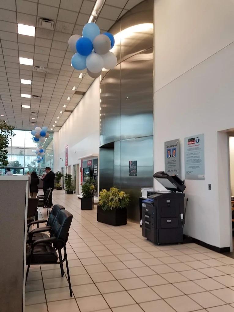Indoor view of Edison Nissan's showroom