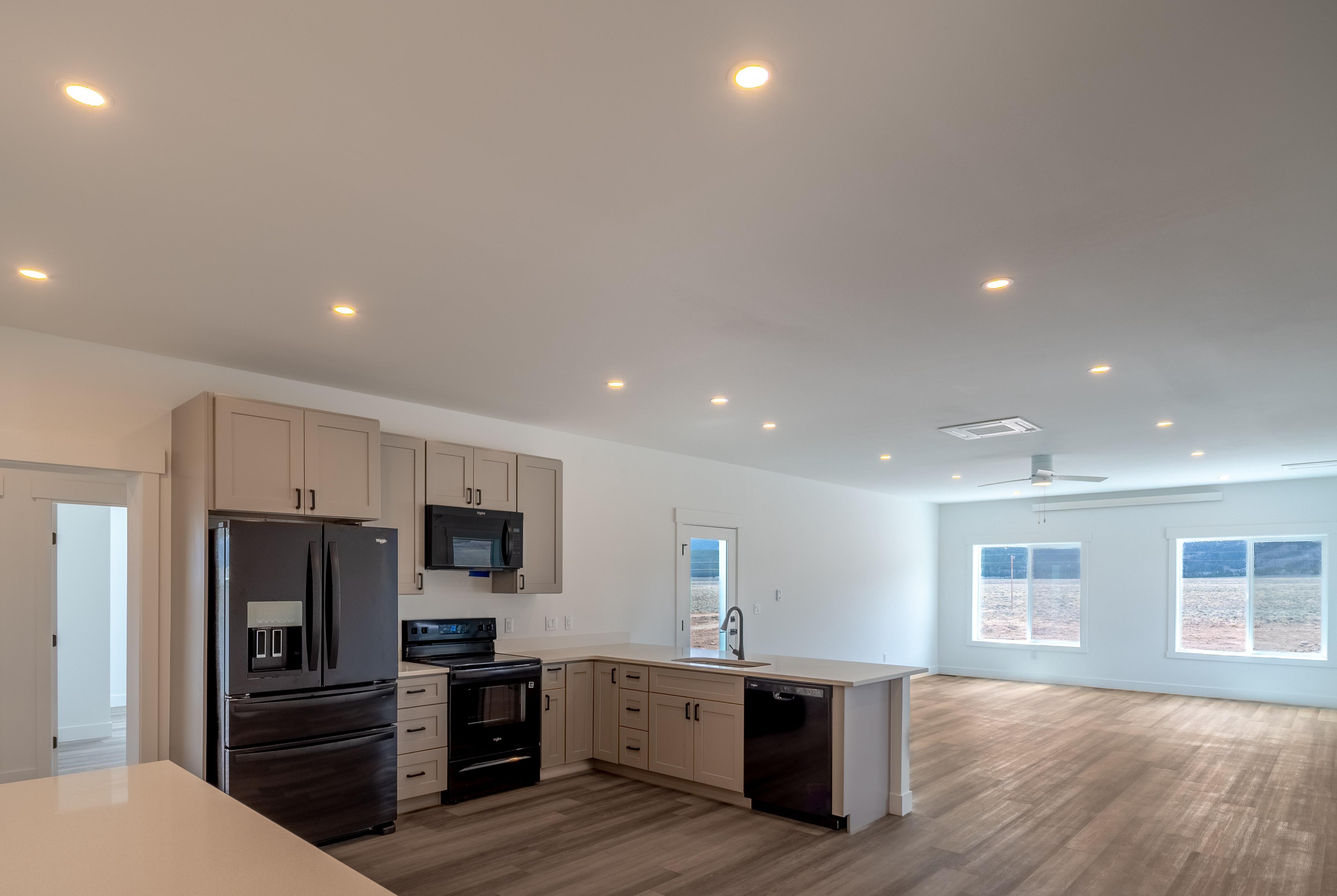 Finished Interior of Single Family Modular Home Kitchen