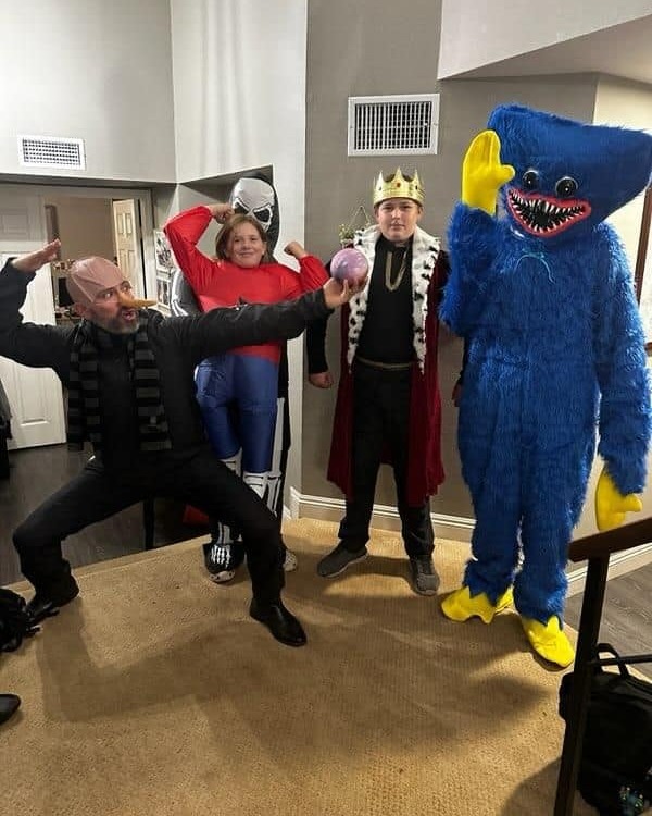 Well I don't know about y'all but between my Amazing Family and my Amazing Team I would say we crushed Halloween. Also big thank you to Suzy Proctor for the absolutely amazing crocheted predator mask. We were the talk on the golf course and the streets. #duggerhasyoucovered