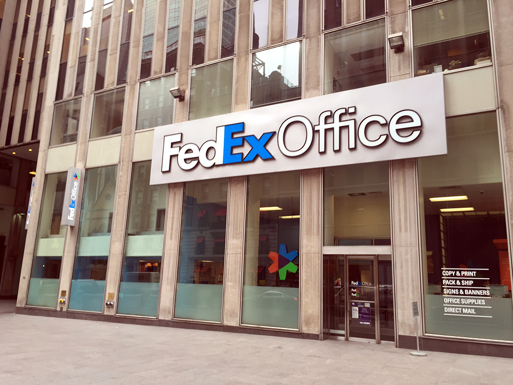 Exterior photo of FedEx Office location at 125 W 47th St\t Print quickly and easily in the self-service area at the FedEx Office location 125 W 47th St from email, USB, or the cloud\t FedEx Office Print & Go near 125 W 47th St\t Shipping boxes and packing services available at FedEx Office 125 W 47th St\t Get banners, signs, posters and prints at FedEx Office 125 W 47th St\t Full service printing and packing at FedEx Office 125 W 47th St\t Drop off FedEx packages near 125 W 47th St\t FedEx shipping near 125 W 47th St