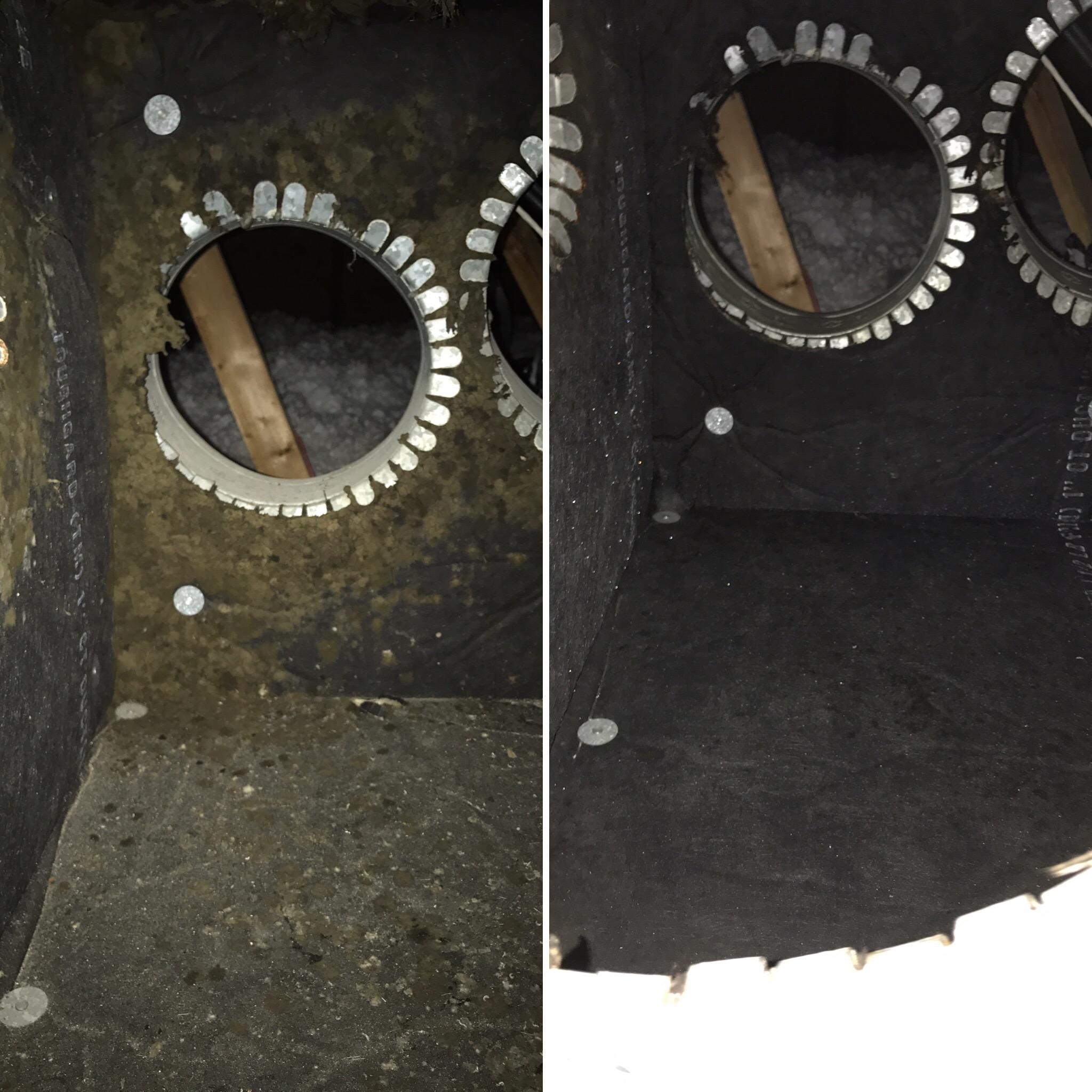 Supply Plenum - before & after